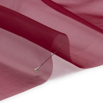 Silk Organza 44" - Maroon - Premium Collection