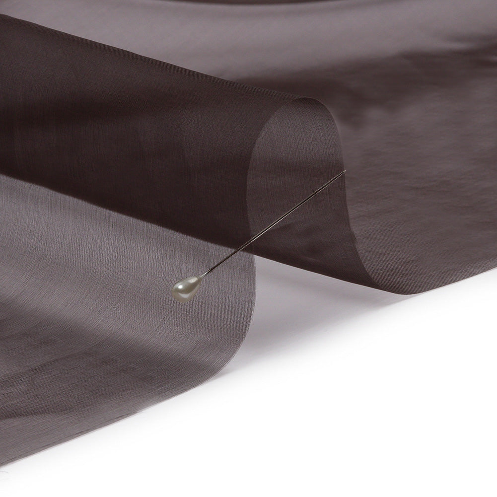 Silk Organza 44" - Deep Charcoal - Premium Collection