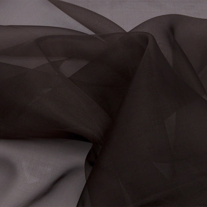 Silk Organza 44" - Deep Charcoal - Premium Collection