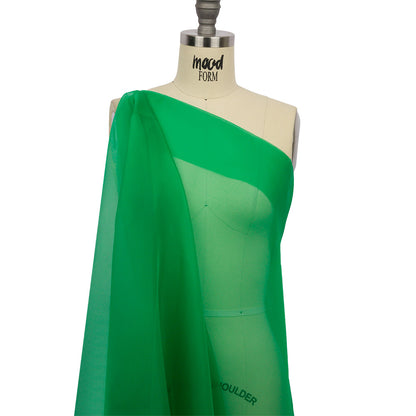 Silk Organza 44" - Kelly Green - Premium Collection