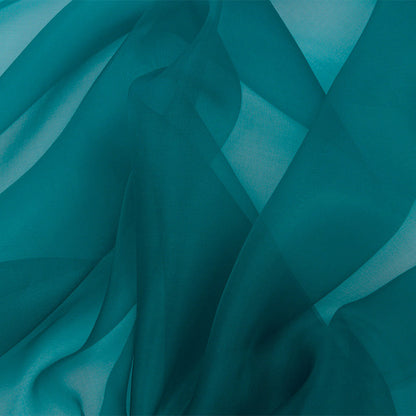 Silk Organza 44" - Deep Teal - Premium Collection