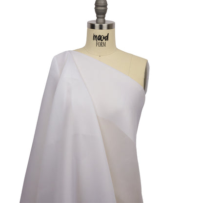 Silk Satin-Face Organza 54" - Bright White - Premium Collection