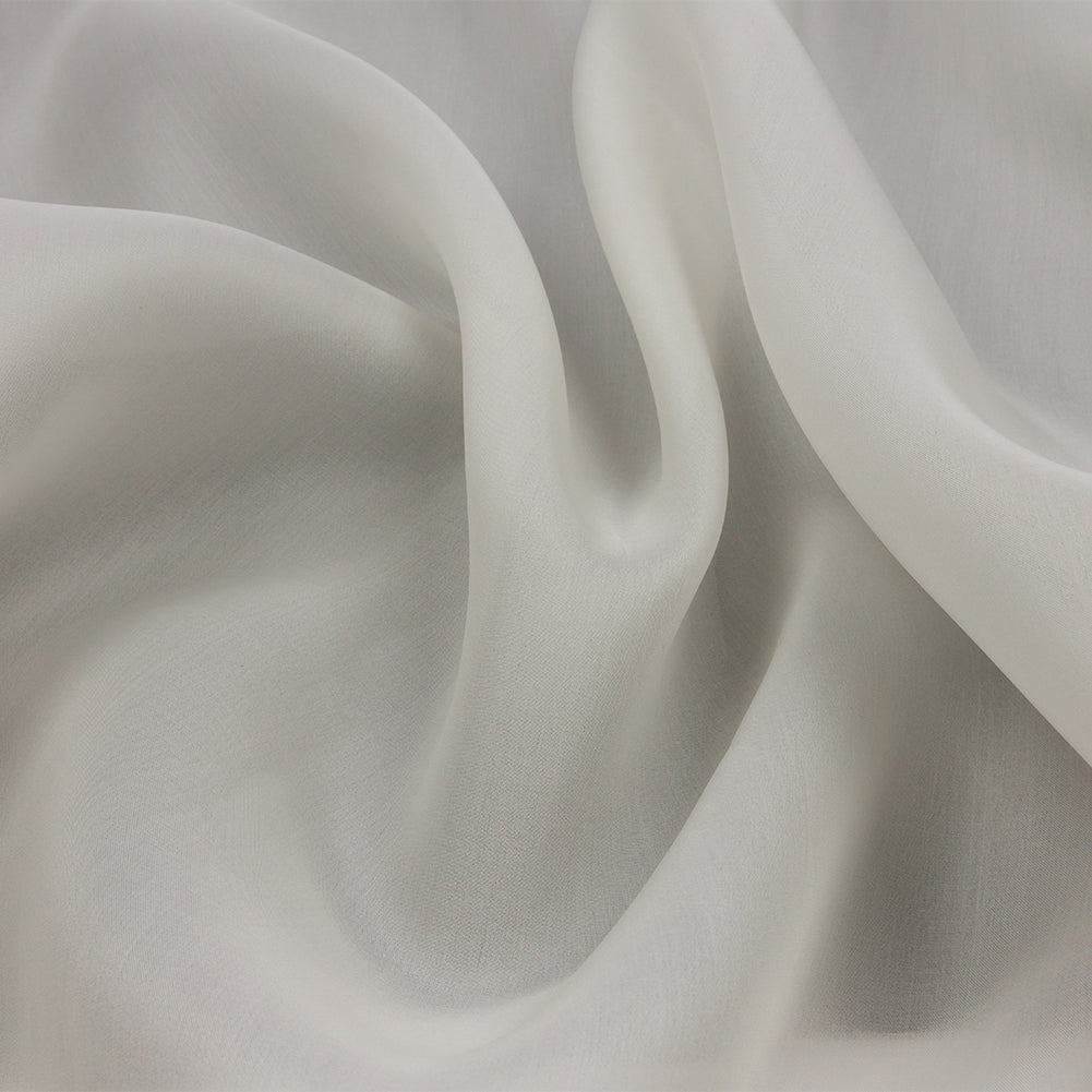 Silk Satin-Face Organza 54" - Whisper White - Premium Collection