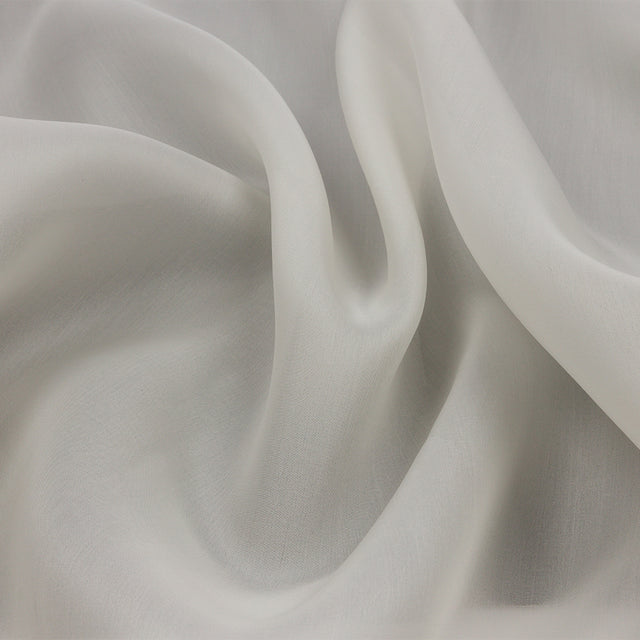 Silk Satin-Face Organza 54" - Whisper White - Premium Collection