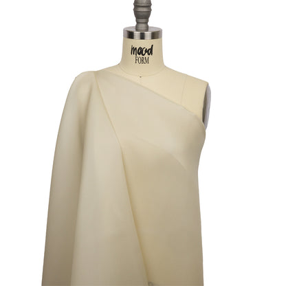 Organza con satén de seda en una cara, 137 cm (54"), color marfil - Colección Premium