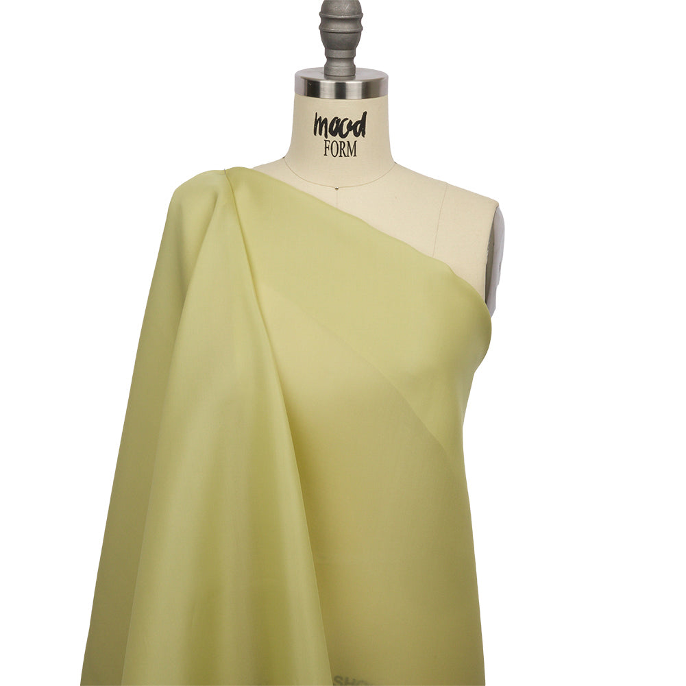 Silk Satin-Face Organza 54" - Linden Green - Premium Collection