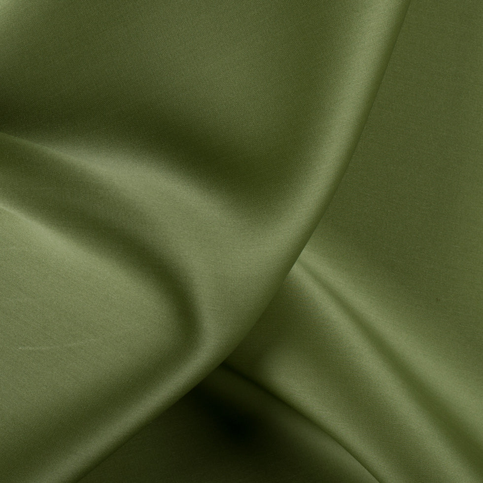 Silk Satin-Face Organza 54" - Pesto Green - Premium Collection