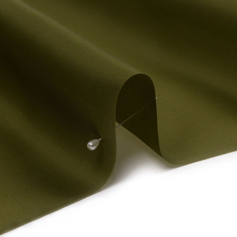 Silk Satin-Face Organza 54" - Olive Green - Premium Collection