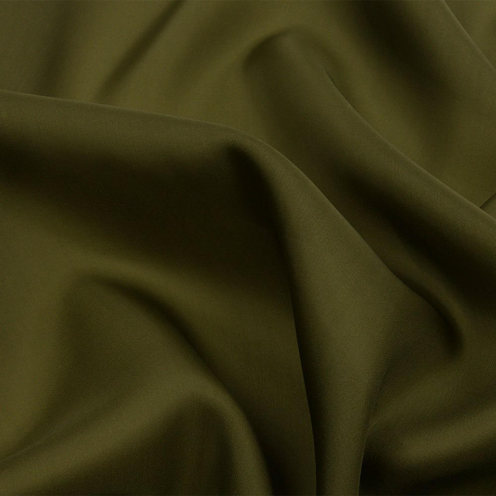 Silk Satin-Face Organza 54" - Olive Green - Premium Collection