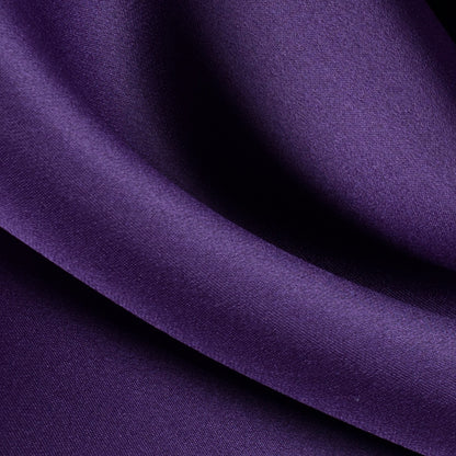 Organza con satén de seda en una cara, 137 cm (54"), color púrpura majestuoso - Colección Premium.