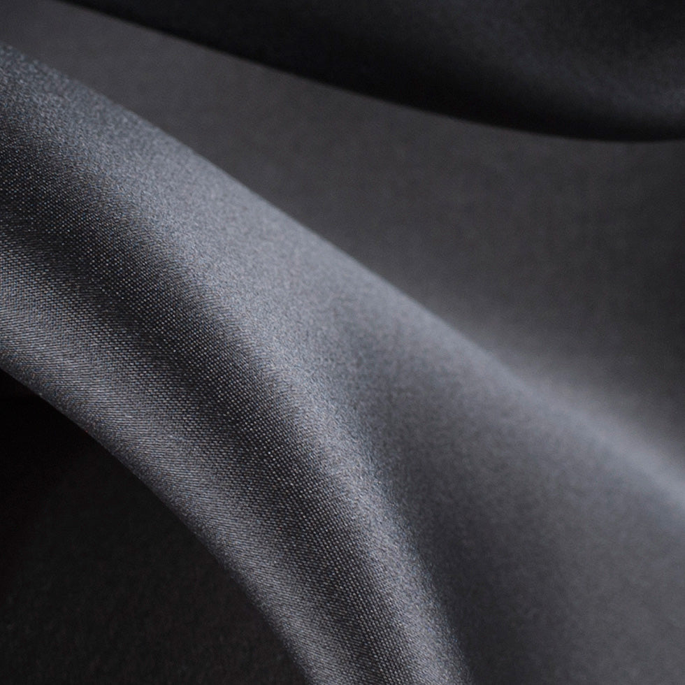 Silk Satin-Face Organza 54" - Deep Charcoal - Premium Collection