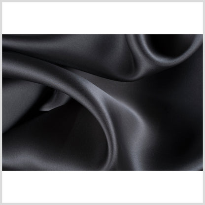 Silk Satin-Face Organza 54" - Deep Charcoal - Premium Collection