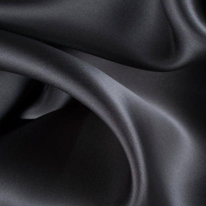 Silk Satin-Face Organza 54" - Deep Charcoal - Premium Collection