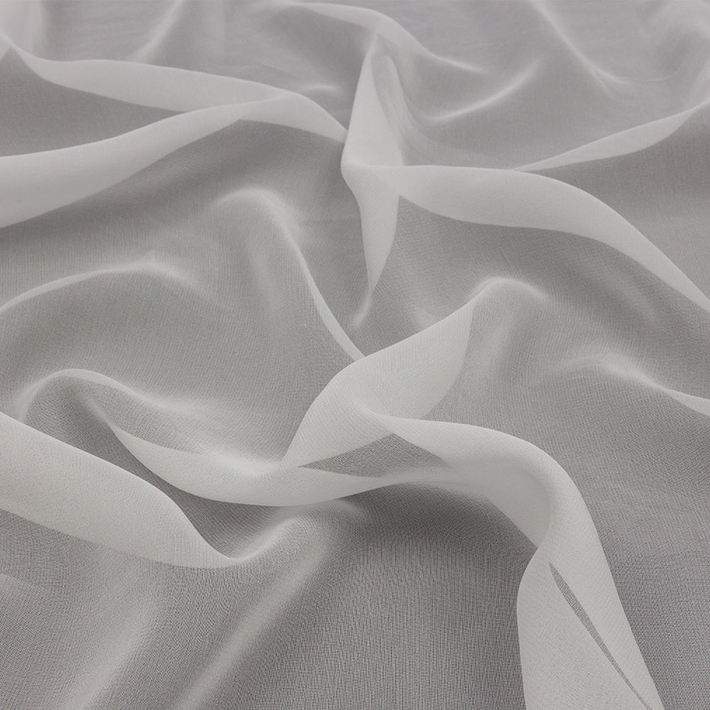 Silk Chiffon 44" - Whisper White - Premium Collection