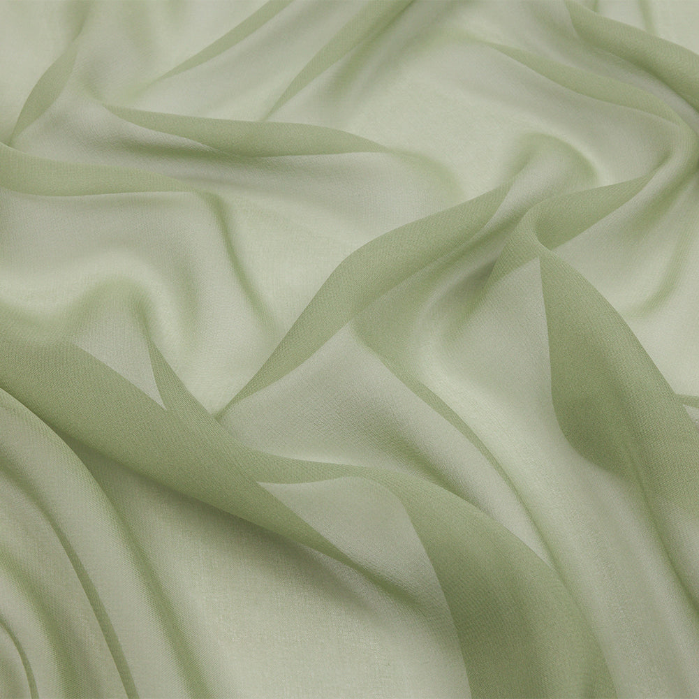 Silk Chiffon 44" - Oil Green - Premium Collection