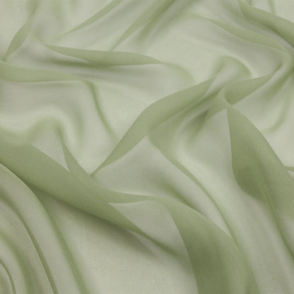 Silk Chiffon 44" - Oil Green - Premium Collection