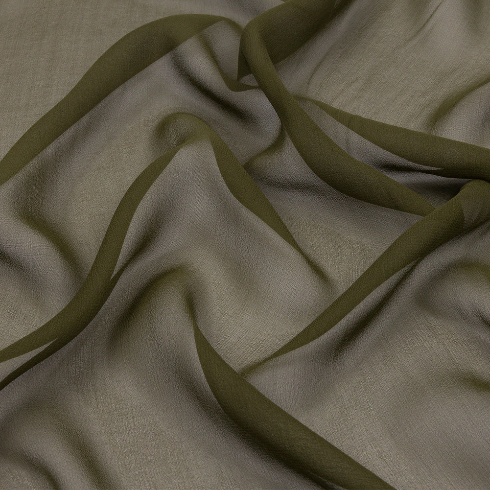 Silk Chiffon 44" - Olive Green - Premium Collection