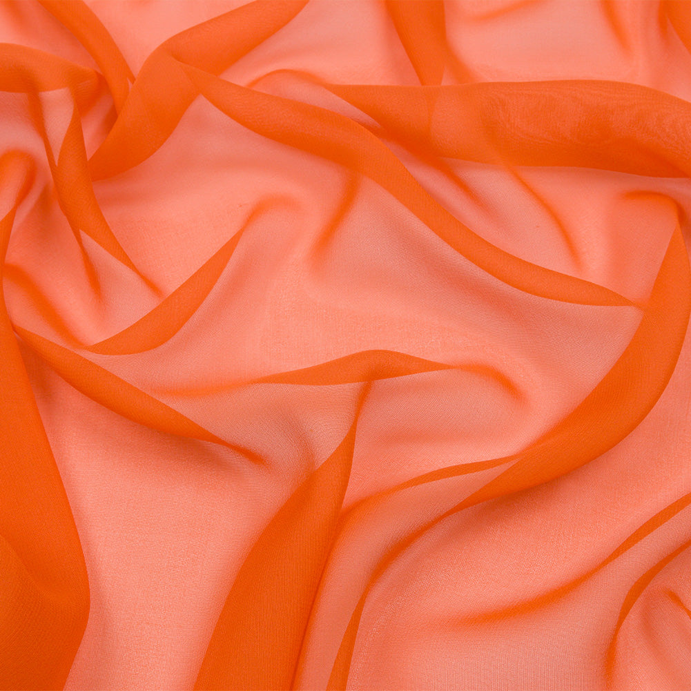 Silk Chiffon 44" - Burnt Orange - Premium Collection