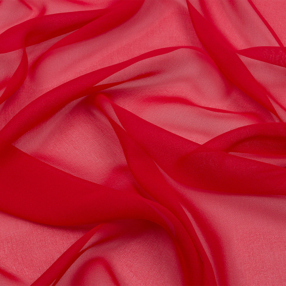 Silk Chiffon 44" - Red - Premium Collection