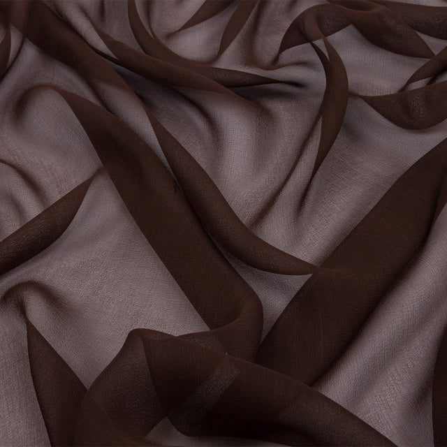 Silk Chiffon 44" - Dark Brown - Premium Collection