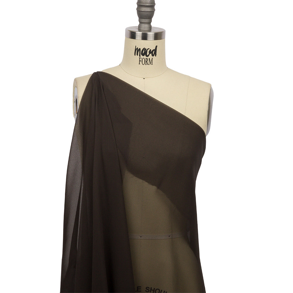 Silk Chiffon 44" - Deep Charcoal - Premium Collection