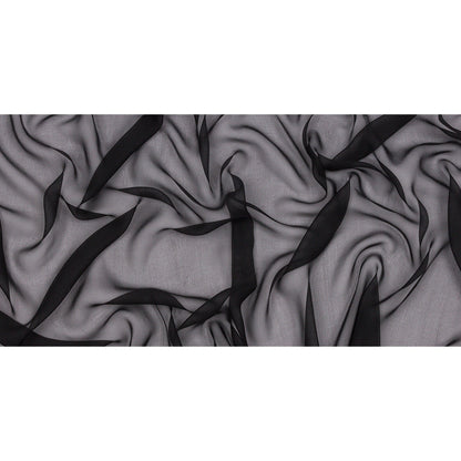 Silk Chiffon 44" - Black - Premium Collection