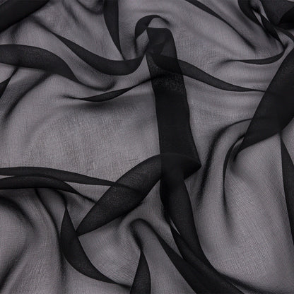 Silk Chiffon 44" - Black - Premium Collection Silk Chiffon 44" - Black - Premium Collection