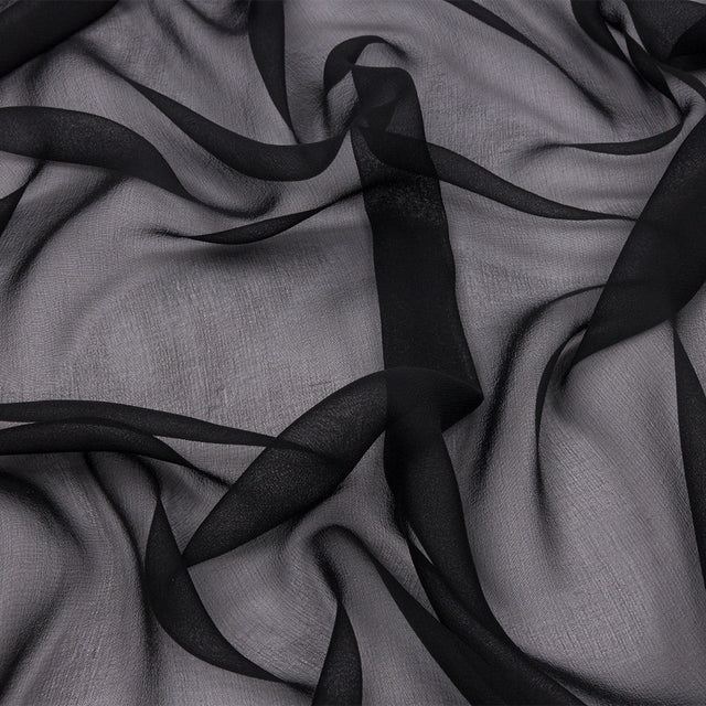 Silk Chiffon 44" - Black - Premium Collection