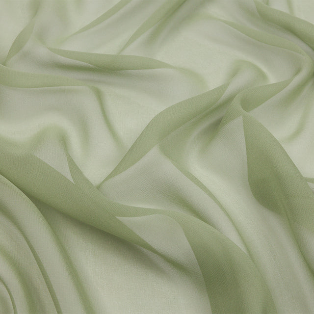 Silk Chiffon 54" - Oil Green - Premium Collection