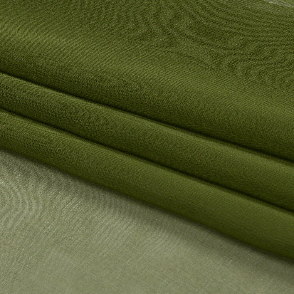 Silk Chiffon 54" - Pesto Green - Premium Collection