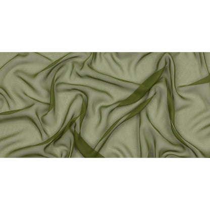 Silk Chiffon 54" - Pesto Green - Premium Collection