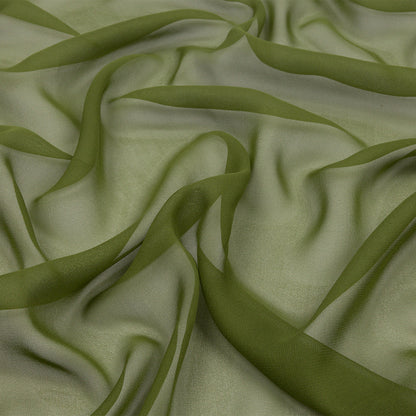 Silk Chiffon 54" - Pesto Green - Premium Collection