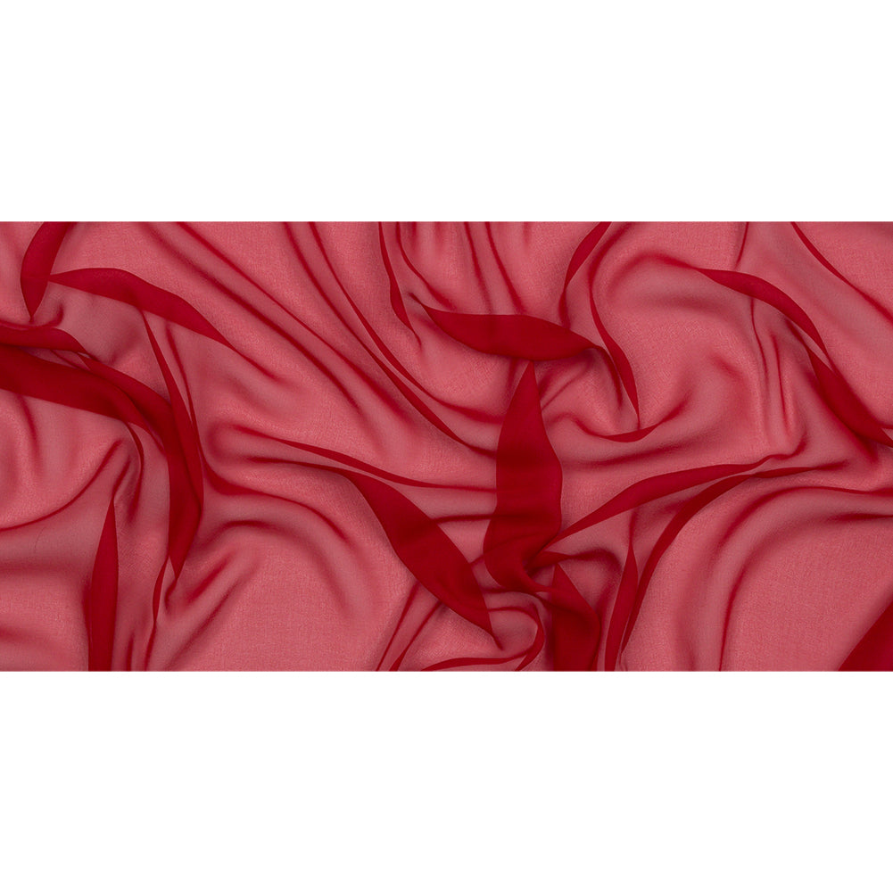 Gasa de seda de 54" - Rojo Tango - Colección Premium