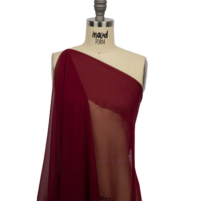 Silk Chiffon 54" - Maroon - Premium Collection Detail