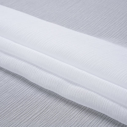 Crinkled Silk Chiffon - Bright White - Premium Collection