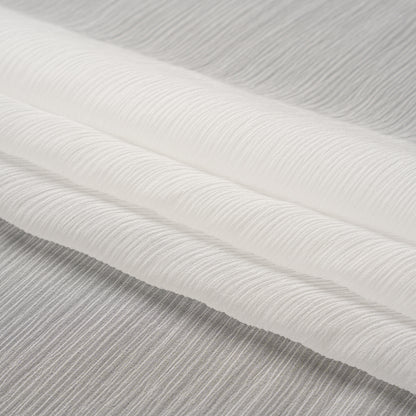 Crinkled Silk Chiffon - Whisper White - Premium Collection