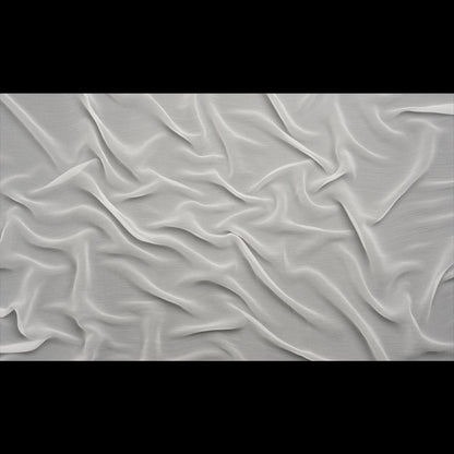 Crinkled Silk Chiffon - Whisper White - Premium Collection