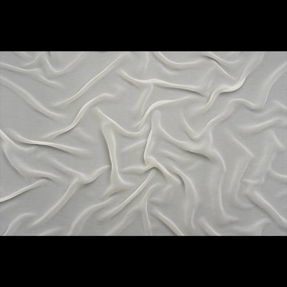 Crinkled Silk Chiffon - Antique White - Premium Collection