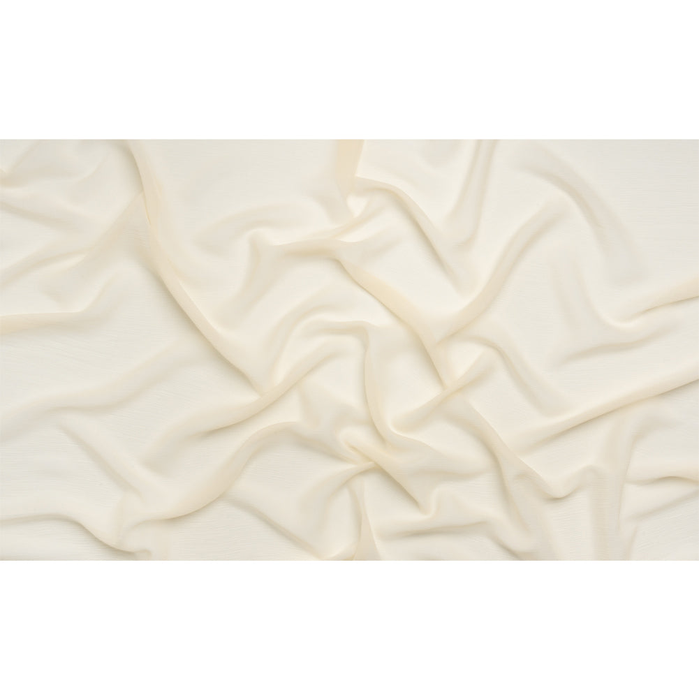 Crinkled Silk Chiffon - Tapioca - Premium Collection