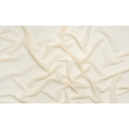 Crinkled Silk Chiffon - Tapioca - Premium Collection