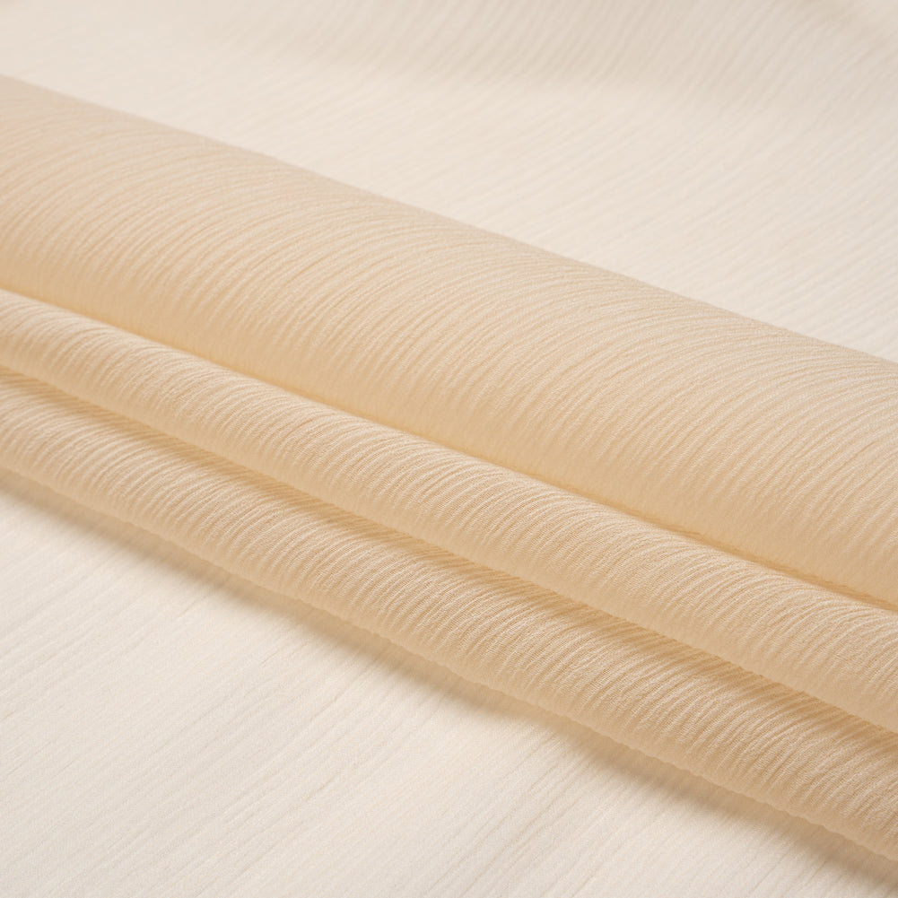 Crinkled Silk Chiffon - Winter Wheat - Premium Collection