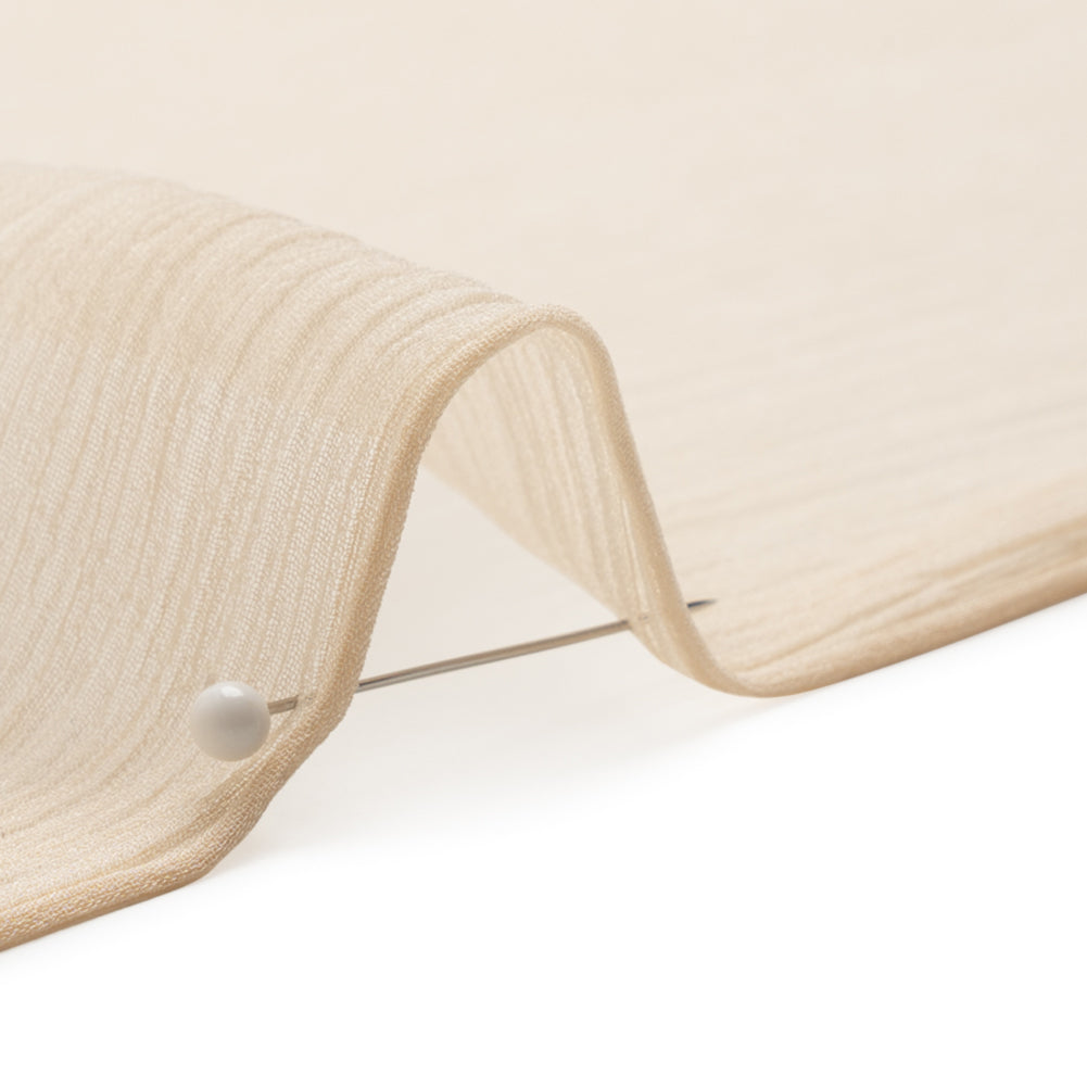 Crinkled Silk Chiffon - Winter Wheat - Premium Collection