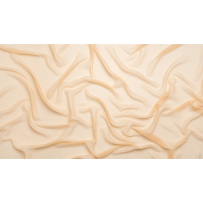 Crinkled Silk Chiffon - Ecru - Premium Collection