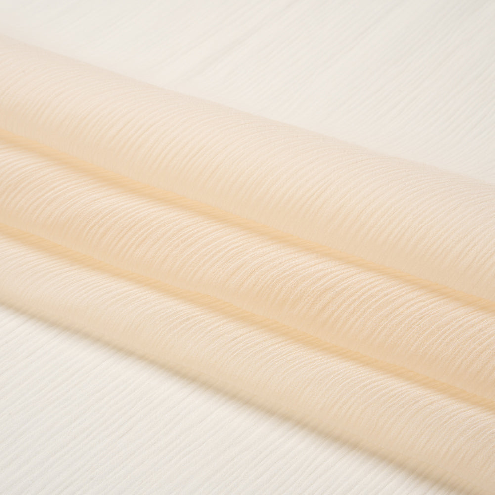 Crinkled Silk Chiffon - Nude - Premium Collection