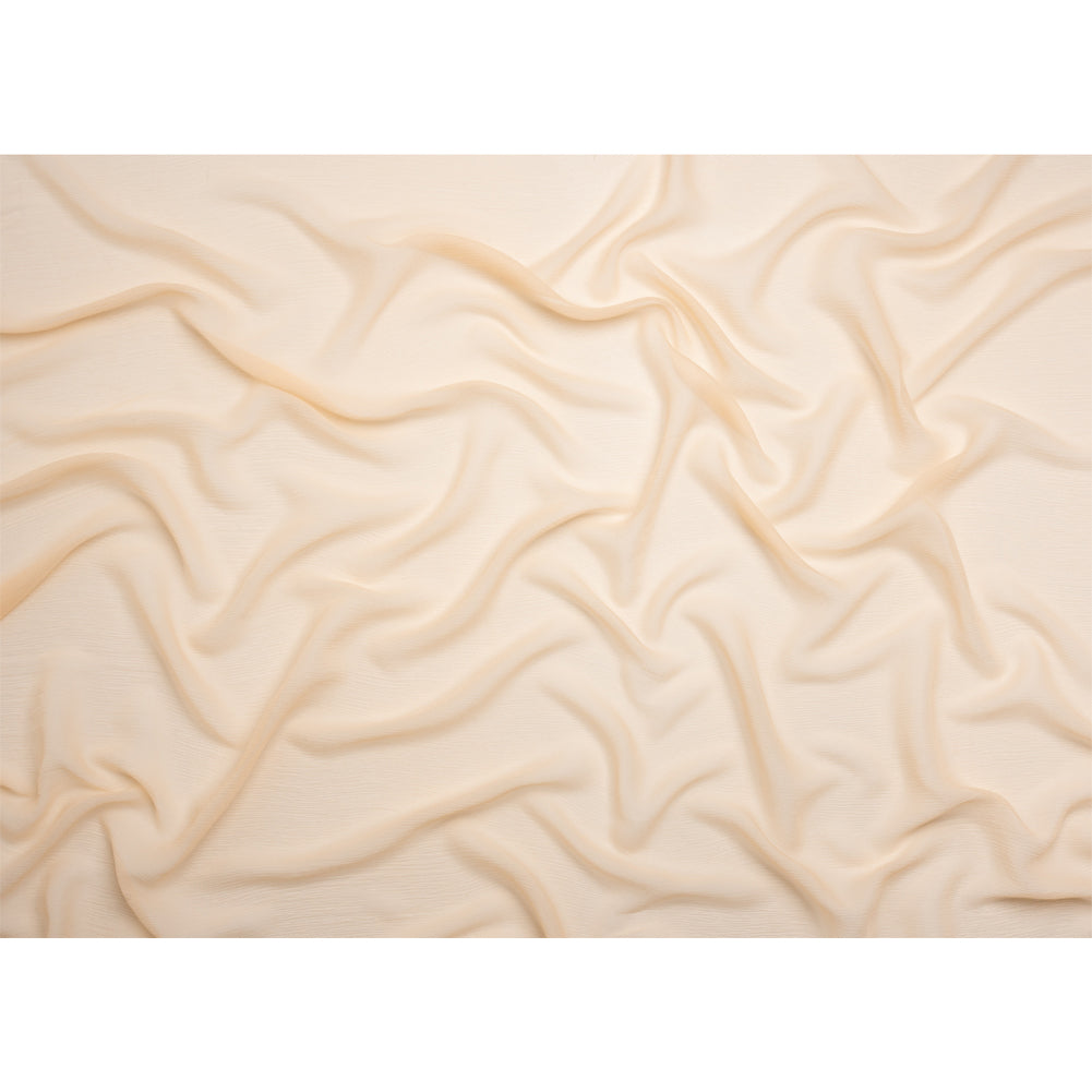 Crinkled Silk Chiffon - Pale Blush - Premium Collection