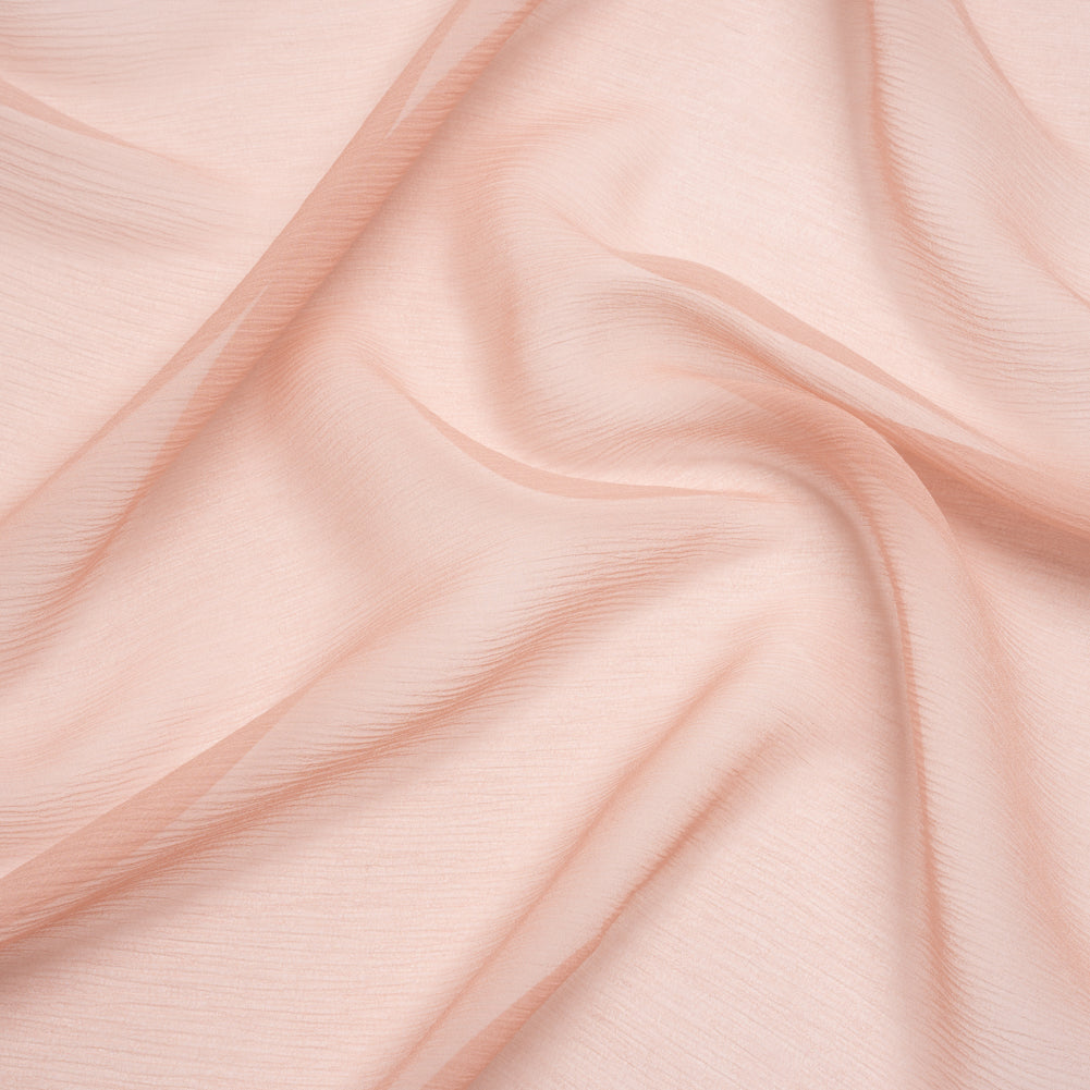 Crinkled Silk Chiffon - Blush - Premium Collection