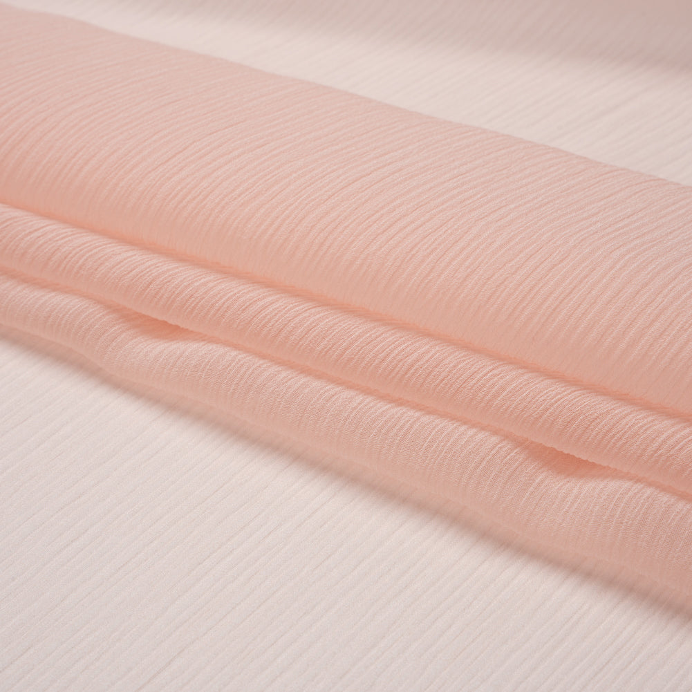 Gasa de seda arrugada - Rosa velada - Colección prémium