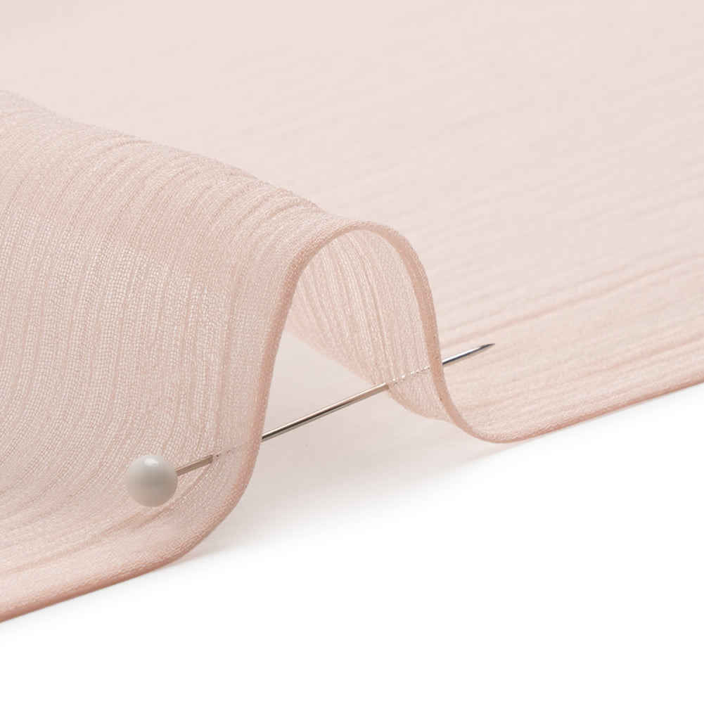 Gasa de seda arrugada - Rosa velada - Colección prémium