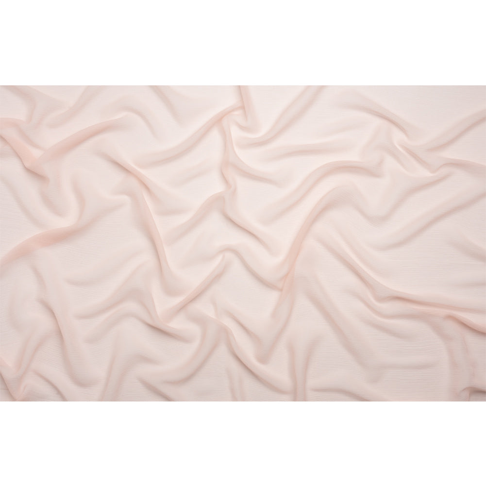 Gasa de seda arrugada - Rosa velada - Colección prémium