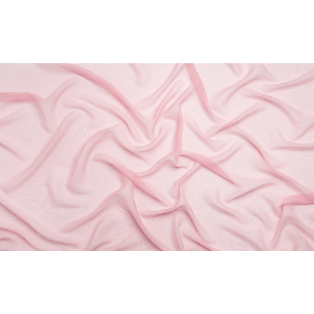 Crinkled Silk Chiffon - Candy Pink - Premium Collection